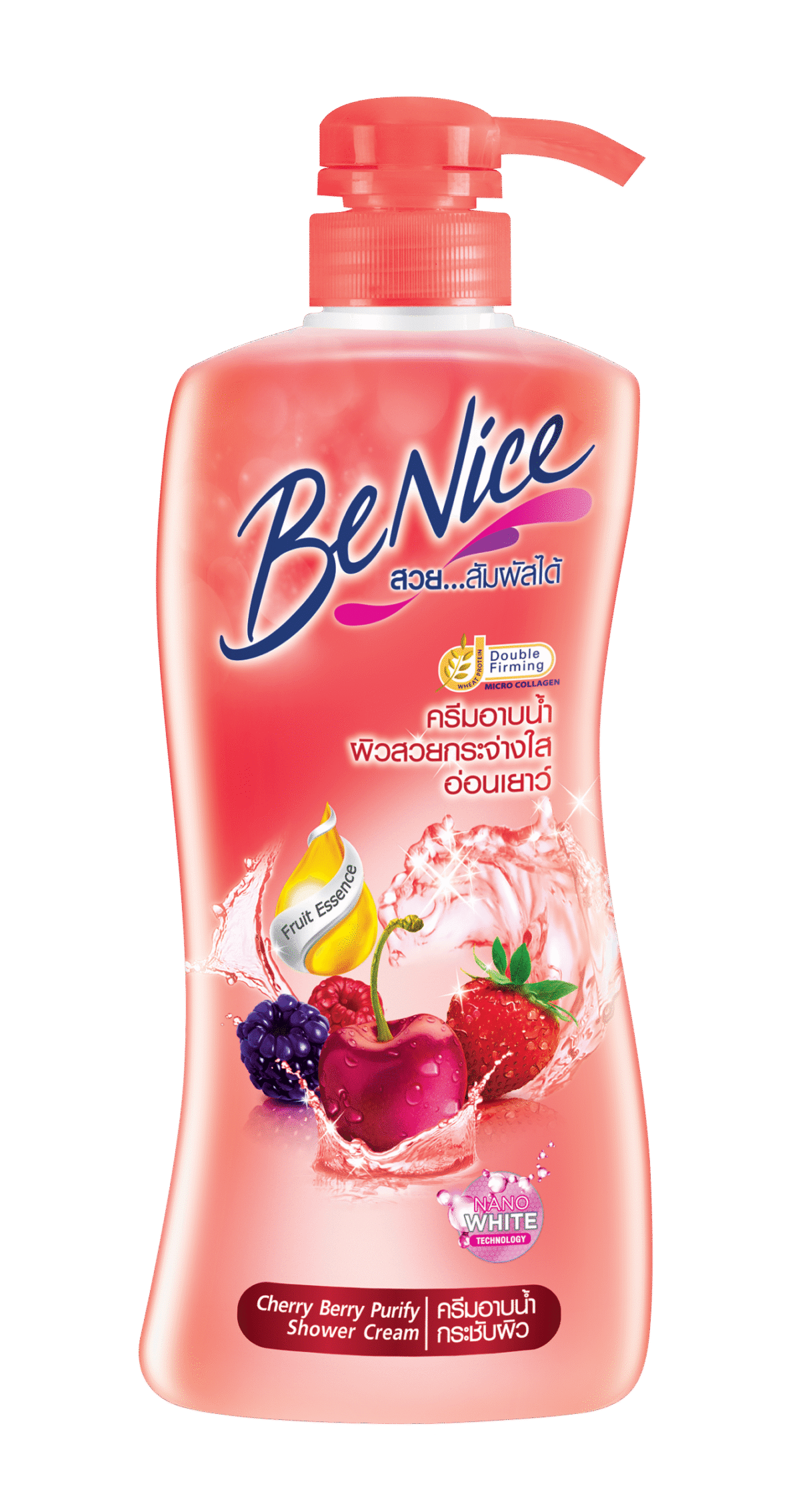 BeNice Shower Cream Cherry Berry Purify - red - Image 1
