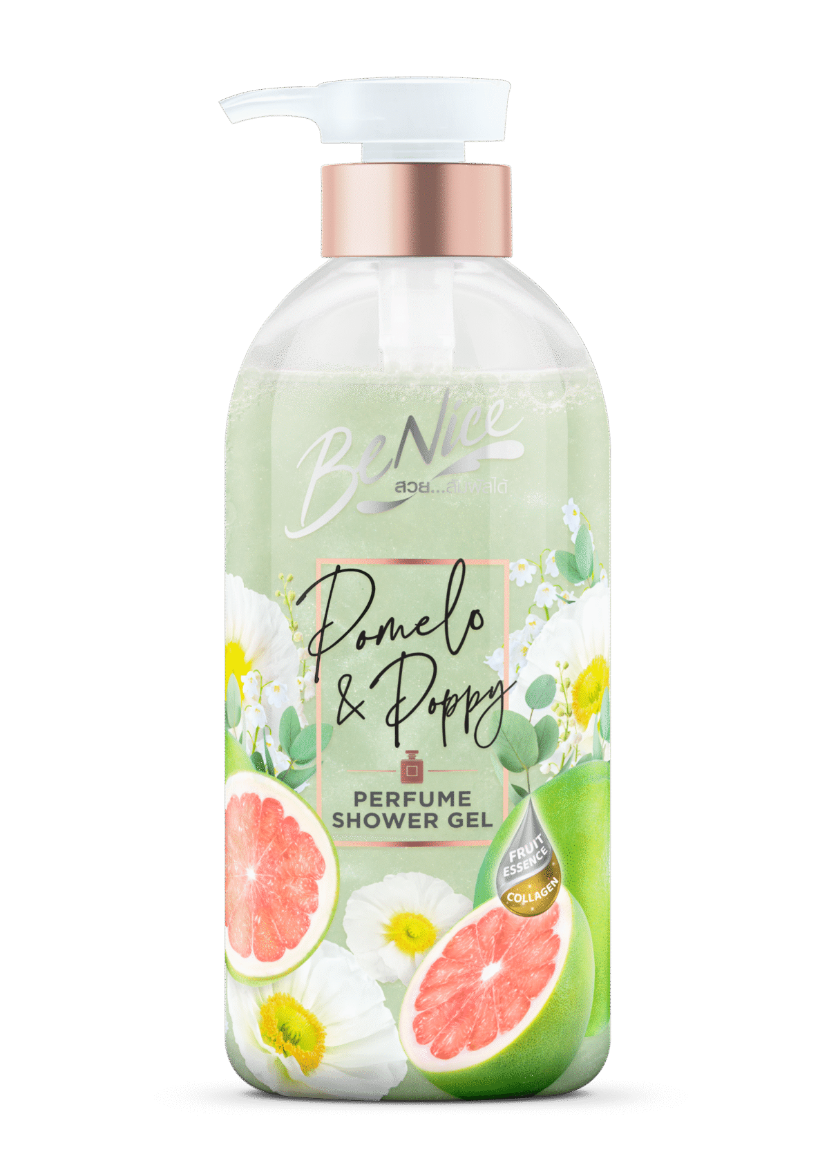 ⁦BENICE SHOWER GEL POMELO & POPPY 450 ML⁩ - الصورة ⁦1⁩