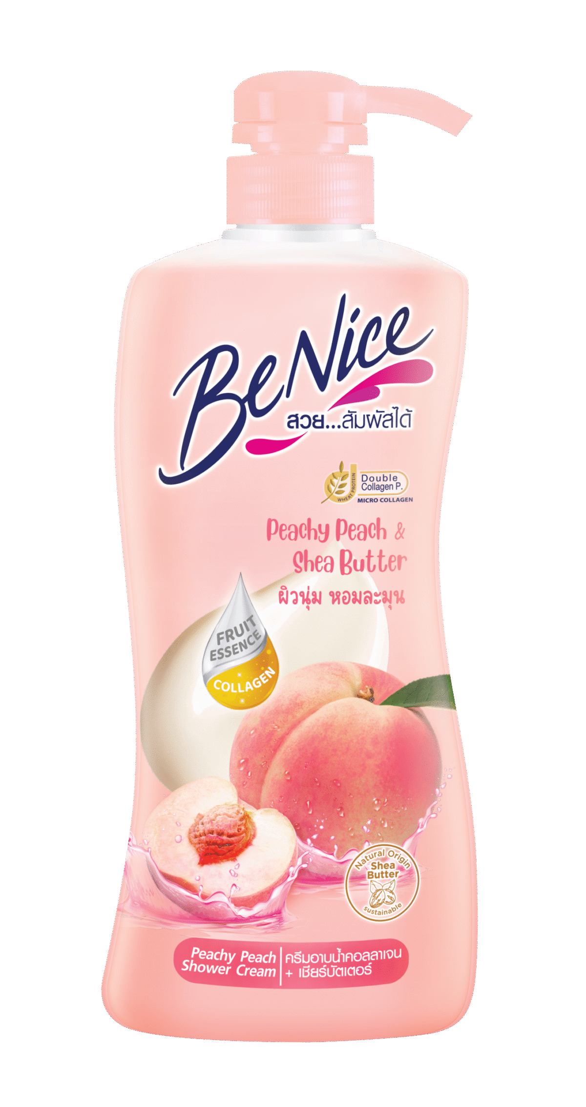BENICE SHOWER GEL SHEA BUTTER PEACHY PEACH 400 ML - Image 1